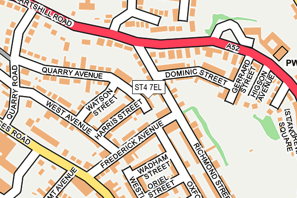 ST4 7EL map - OS OpenMap – Local (Ordnance Survey)