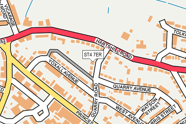ST4 7ER map - OS OpenMap – Local (Ordnance Survey)