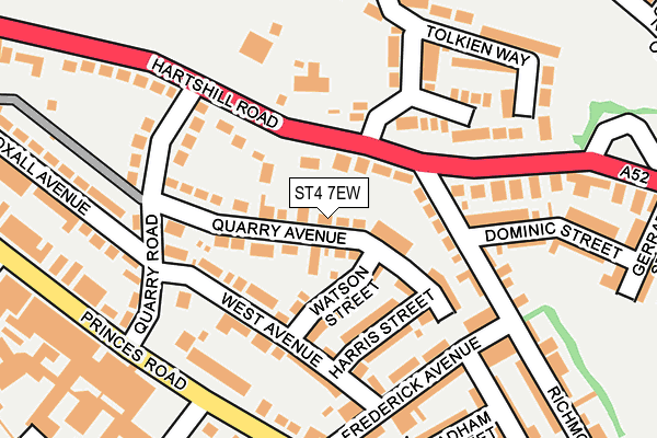 ST4 7EW map - OS OpenMap – Local (Ordnance Survey)