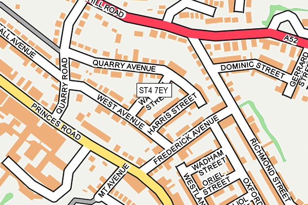 ST4 7EY map - OS OpenMap – Local (Ordnance Survey)