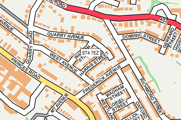 ST4 7EZ map - OS OpenMap – Local (Ordnance Survey)