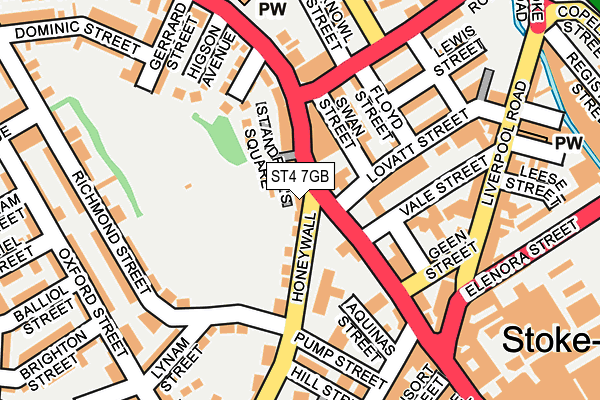ST4 7GB map - OS OpenMap – Local (Ordnance Survey)