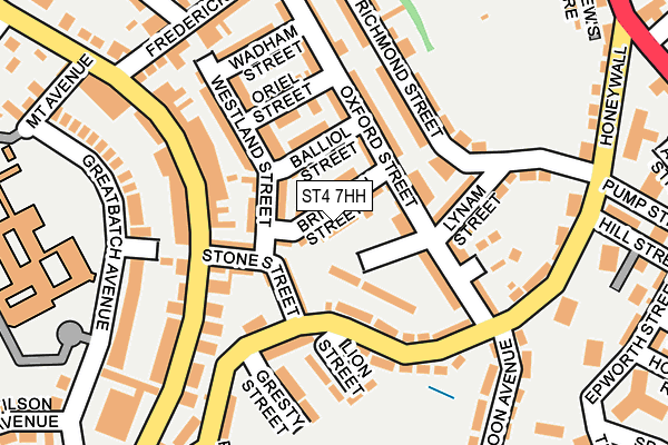 ST4 7HH map - OS OpenMap – Local (Ordnance Survey)
