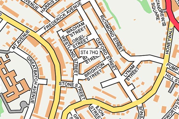 ST4 7HQ map - OS OpenMap – Local (Ordnance Survey)