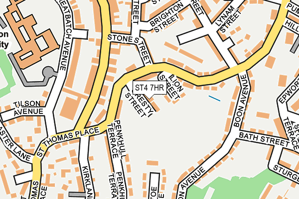 ST4 7HR map - OS OpenMap – Local (Ordnance Survey)