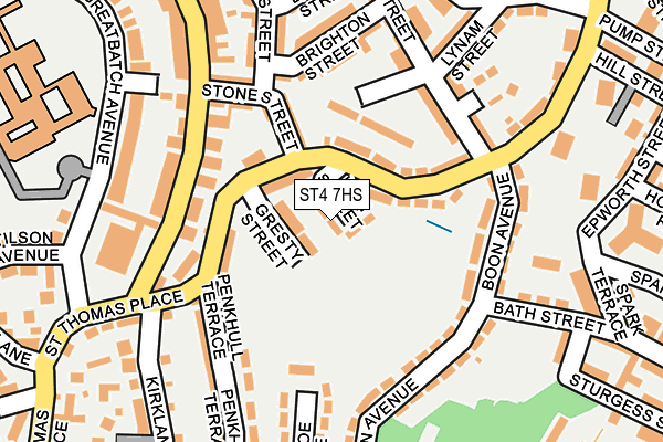 ST4 7HS map - OS OpenMap – Local (Ordnance Survey)