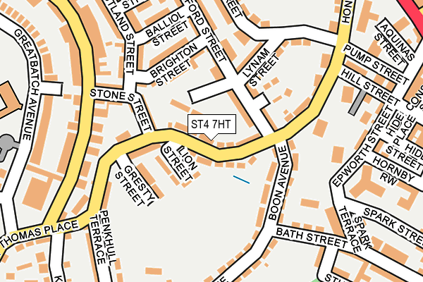 ST4 7HT map - OS OpenMap – Local (Ordnance Survey)