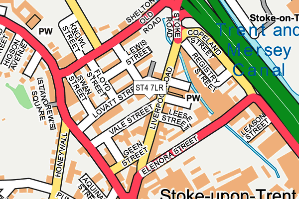ST4 7LR map - OS OpenMap – Local (Ordnance Survey)