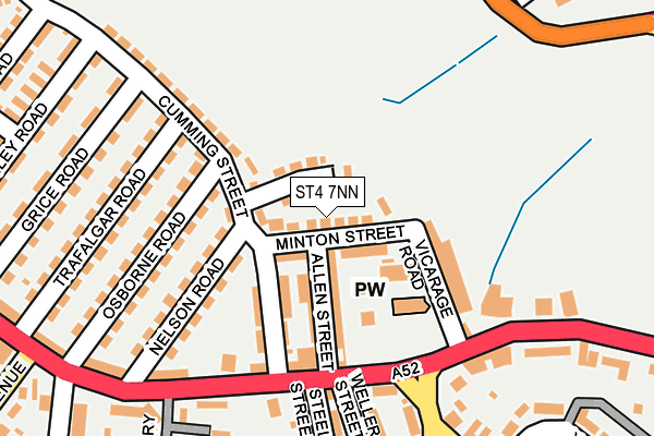 ST4 7NN map - OS OpenMap – Local (Ordnance Survey)