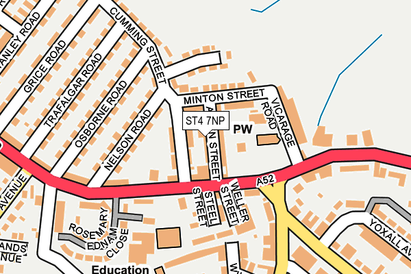 ST4 7NP map - OS OpenMap – Local (Ordnance Survey)