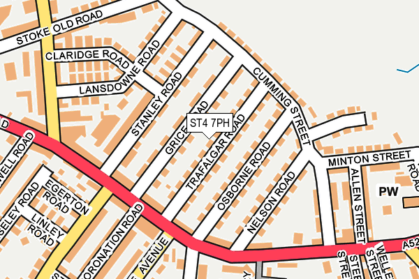 ST4 7PH map - OS OpenMap – Local (Ordnance Survey)