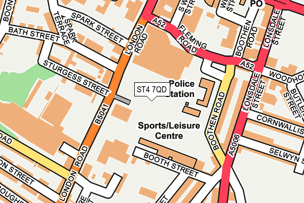 ST4 7QD map - OS OpenMap – Local (Ordnance Survey)
