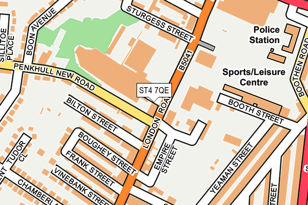 ST4 7QE map - OS OpenMap – Local (Ordnance Survey)