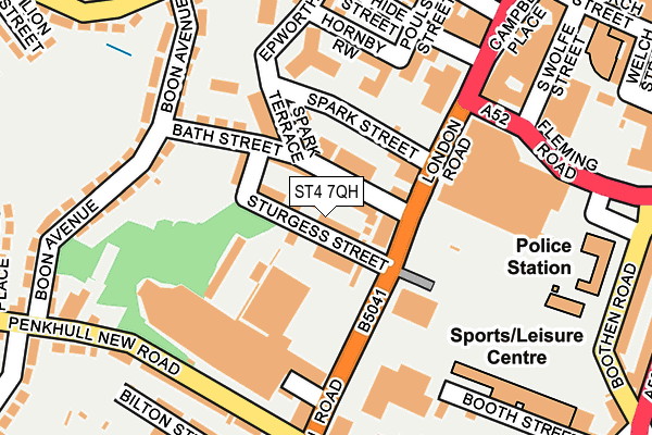 ST4 7QH map - OS OpenMap – Local (Ordnance Survey)