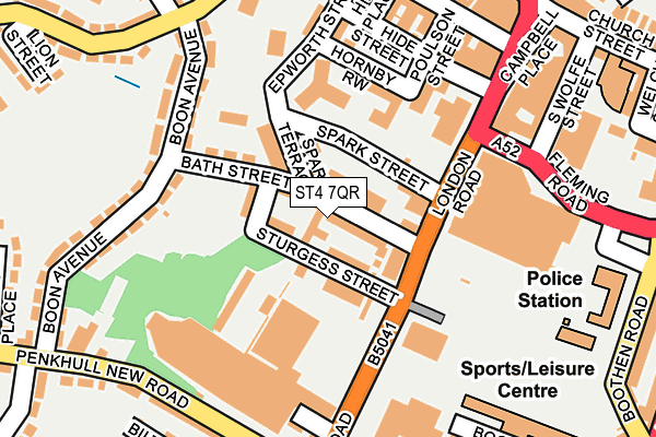 ST4 7QR map - OS OpenMap – Local (Ordnance Survey)