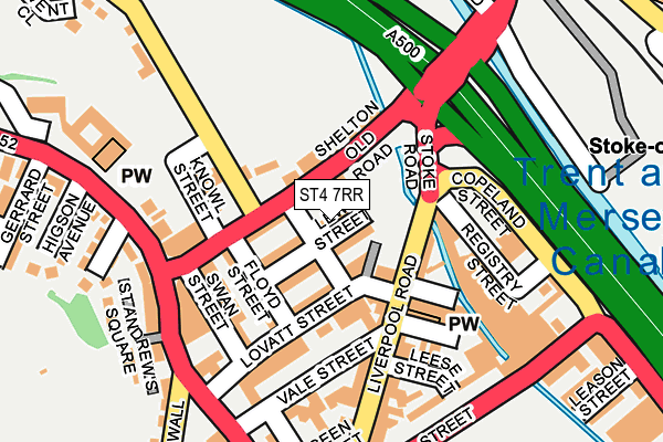 ST4 7RR map - OS OpenMap – Local (Ordnance Survey)