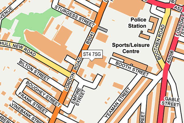ST4 7SG map - OS OpenMap – Local (Ordnance Survey)