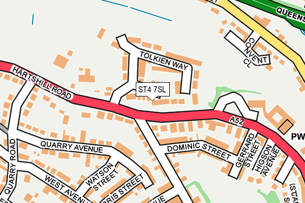 ST4 7SL map - OS OpenMap – Local (Ordnance Survey)