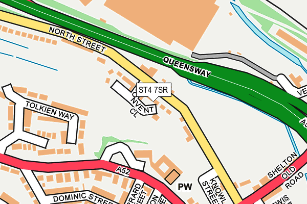 ST4 7SR map - OS OpenMap – Local (Ordnance Survey)