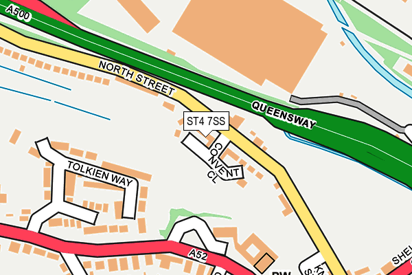 ST4 7SS map - OS OpenMap – Local (Ordnance Survey)
