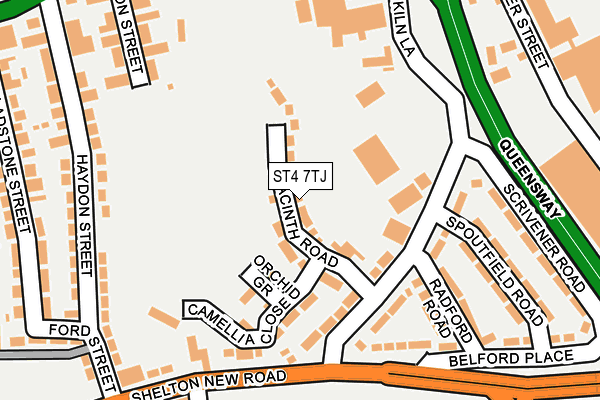 ST4 7TJ map - OS OpenMap – Local (Ordnance Survey)