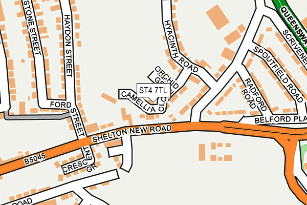 ST4 7TL map - OS OpenMap – Local (Ordnance Survey)