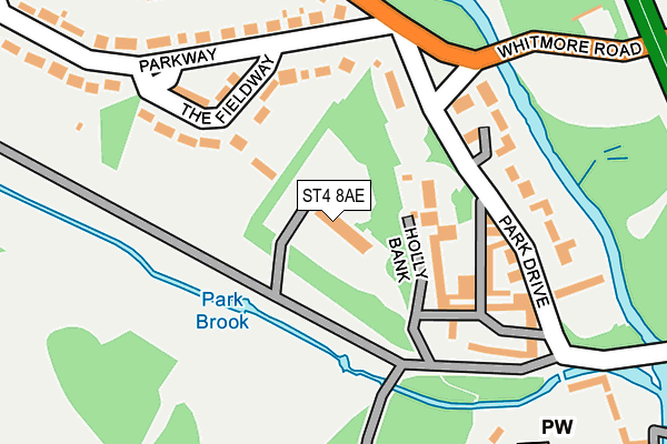 ST4 8AE map - OS OpenMap – Local (Ordnance Survey)