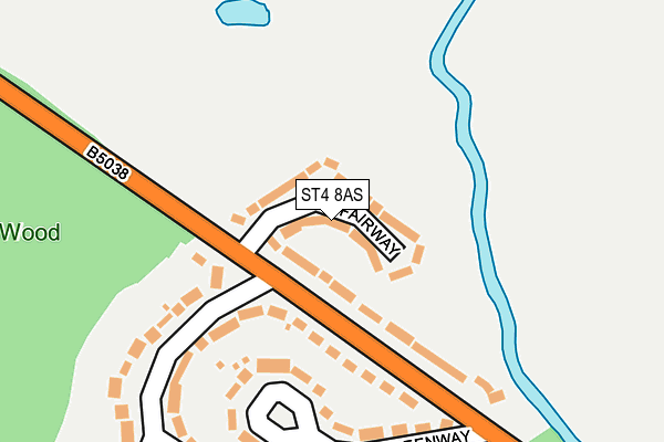 ST4 8AS map - OS OpenMap – Local (Ordnance Survey)