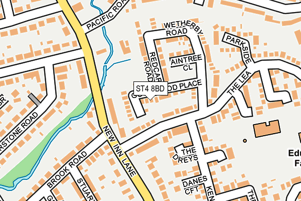 ST4 8BD map - OS OpenMap – Local (Ordnance Survey)