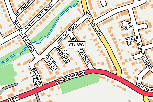 ST4 8BG map - OS OpenMap – Local (Ordnance Survey)