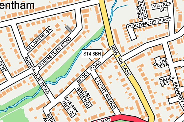 ST4 8BH map - OS OpenMap – Local (Ordnance Survey)