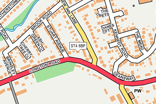 ST4 8BP map - OS OpenMap – Local (Ordnance Survey)