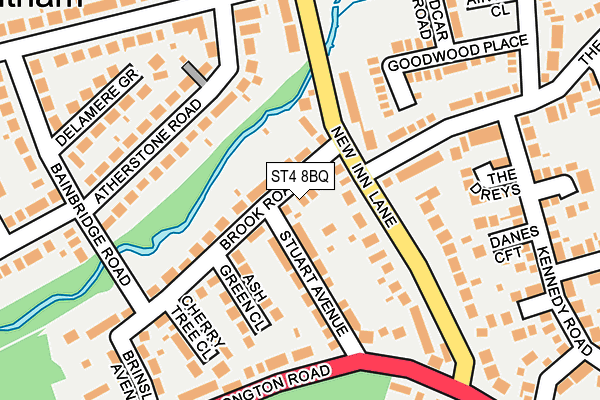 ST4 8BQ map - OS OpenMap – Local (Ordnance Survey)