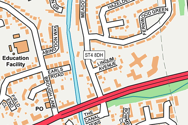 ST4 8DH map - OS OpenMap – Local (Ordnance Survey)