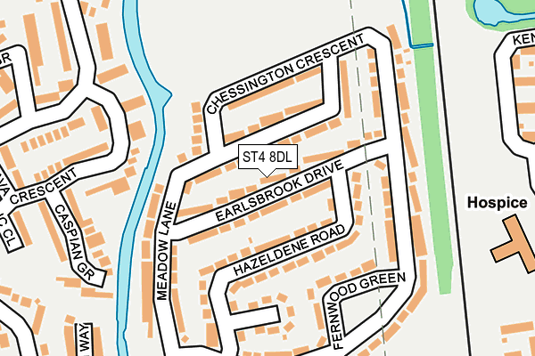 ST4 8DL map - OS OpenMap – Local (Ordnance Survey)