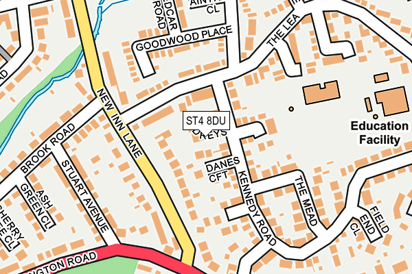 ST4 8DU map - OS OpenMap – Local (Ordnance Survey)