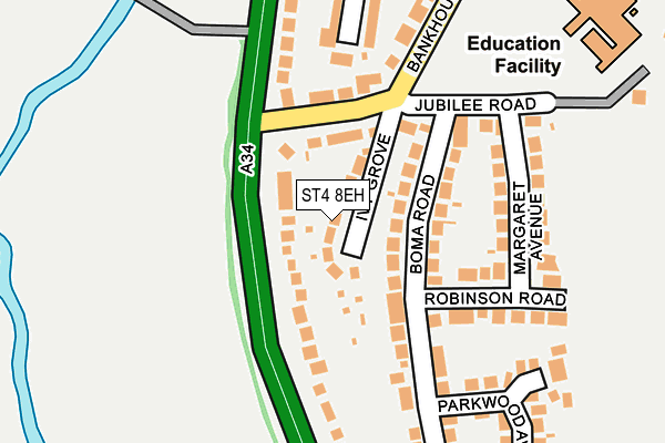 ST4 8EH map - OS OpenMap – Local (Ordnance Survey)