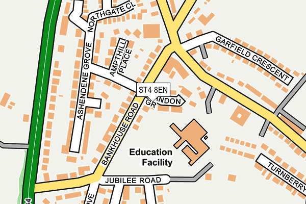 ST4 8EN map - OS OpenMap – Local (Ordnance Survey)