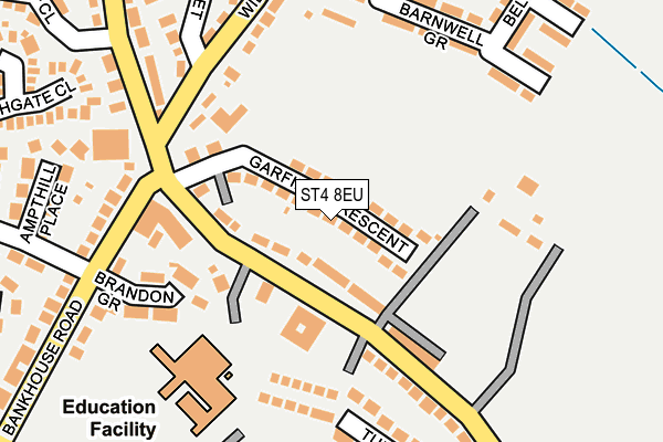 ST4 8EU map - OS OpenMap – Local (Ordnance Survey)