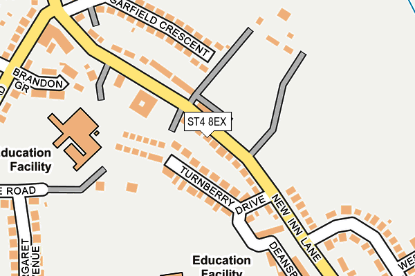 ST4 8EX map - OS OpenMap – Local (Ordnance Survey)