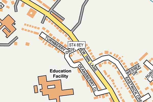 ST4 8EY map - OS OpenMap – Local (Ordnance Survey)