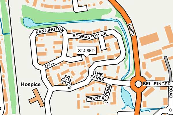 ST4 8FD map - OS OpenMap – Local (Ordnance Survey)