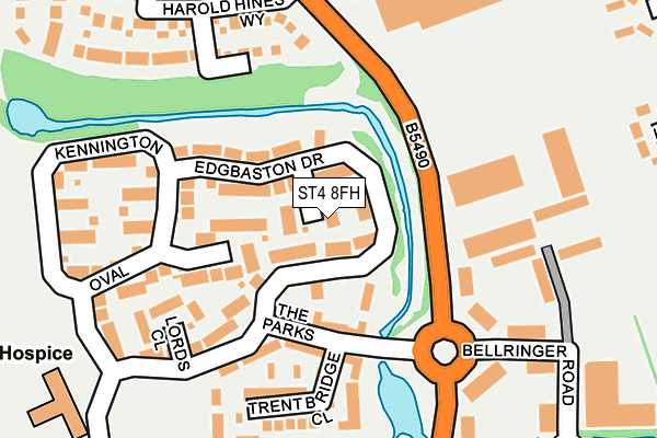 ST4 8FH map - OS OpenMap – Local (Ordnance Survey)