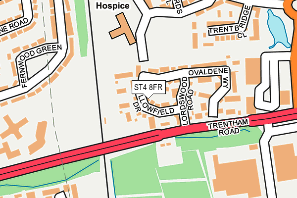 ST4 8FR map - OS OpenMap – Local (Ordnance Survey)