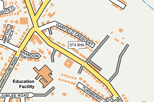ST4 8HA map - OS OpenMap – Local (Ordnance Survey)