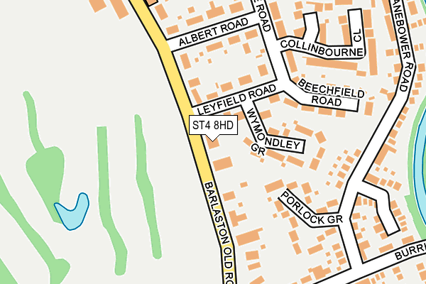 ST4 8HD map - OS OpenMap – Local (Ordnance Survey)