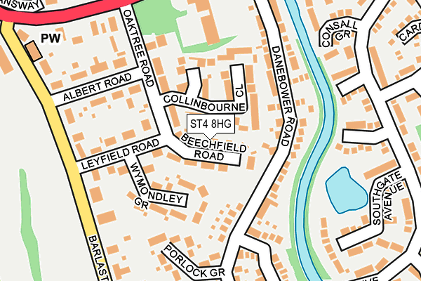 ST4 8HG map - OS OpenMap – Local (Ordnance Survey)