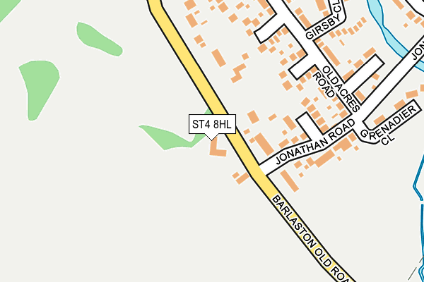 ST4 8HL map - OS OpenMap – Local (Ordnance Survey)