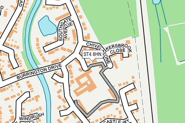 ST4 8HN map - OS OpenMap – Local (Ordnance Survey)