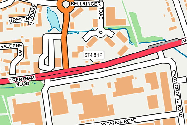 ST4 8HP map - OS OpenMap – Local (Ordnance Survey)